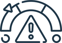 risk assessment meter icon